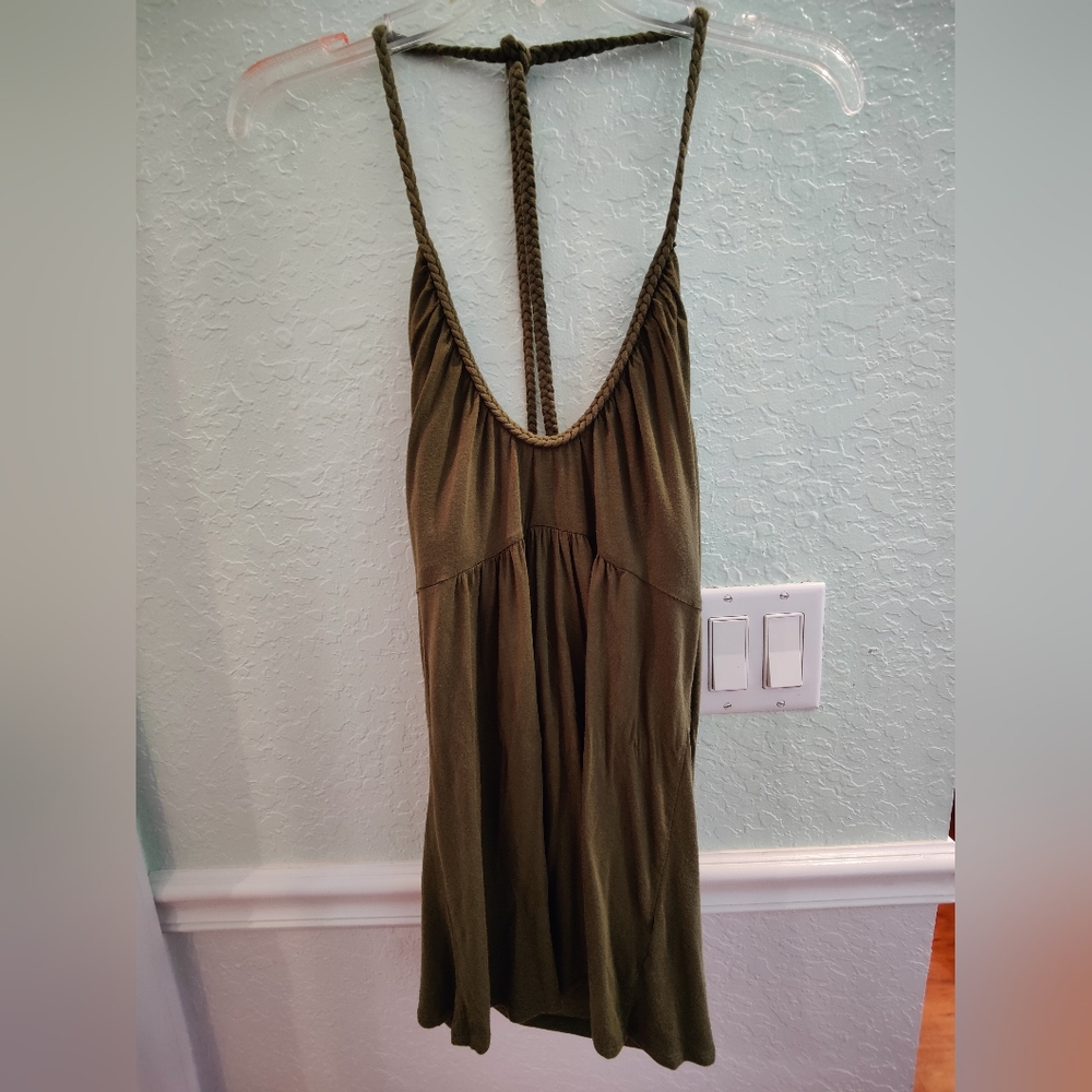 Green halter top